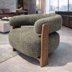 Фотелја GRANITE зелен штоф ЕКСПОНАТ