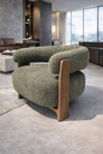 Фотелја GRANITE зелен штоф ЕКСПОНАТ