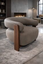 Фотелја GRANITE во кожа DA VINCI Експонат